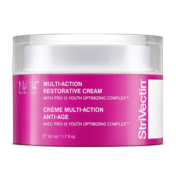 Strivectin anti-wrinkle face cream jar with pink label