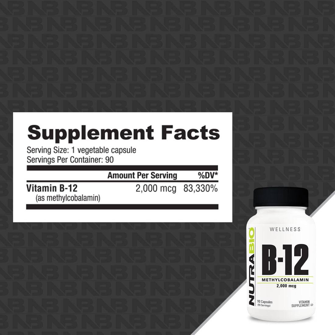 NutraBio B-12 (2000mcg)
