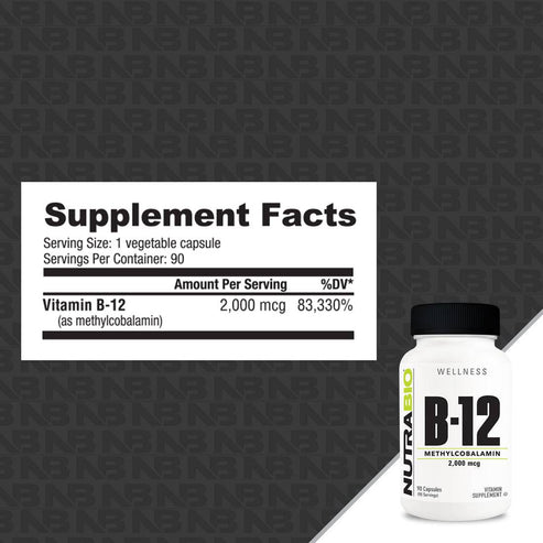 NutraBio B-12 (2000mcg)