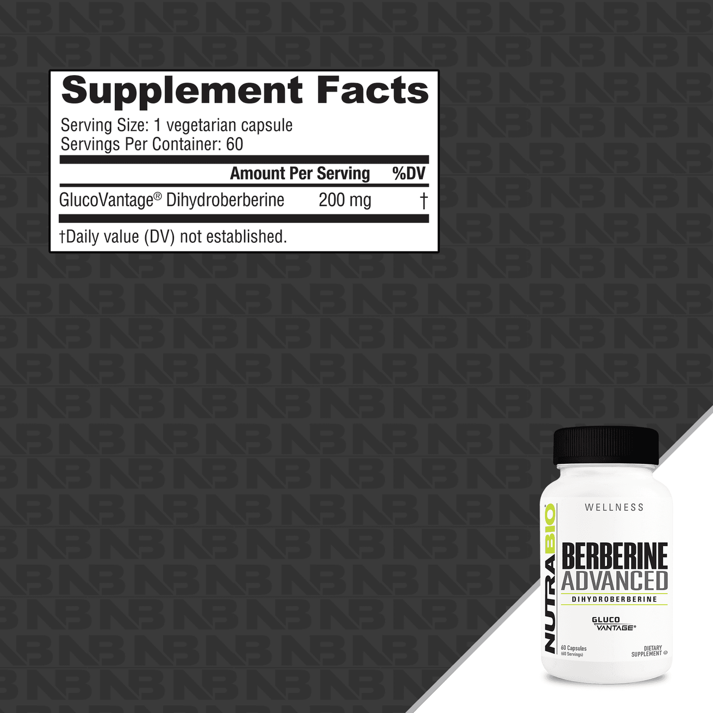 NutraBio Berberine Advanced (200mg)