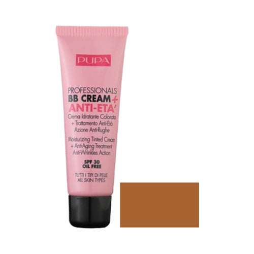 Pupa BB Cream 50ml tinted moisturizer with anti-aging treatment and SPF 30. Suitable for all skin types, targets wrinkles and fine lines.