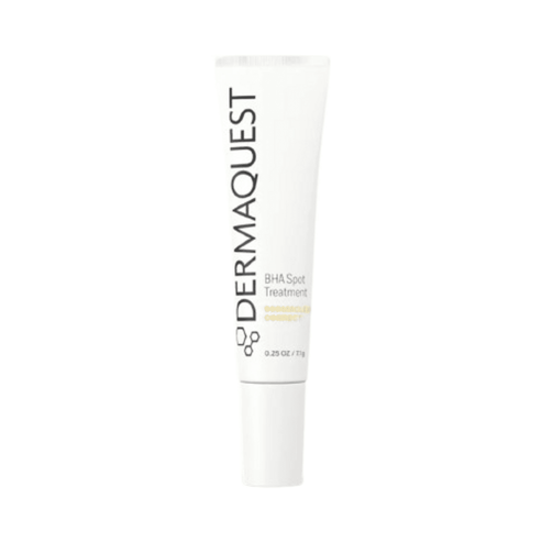 Dermaquest BHA Spot Treatment - BHA Spot Treatment | Acne Care in a white 0.25 oz tube, ideal for targeting blemishes and acne-prone skin.