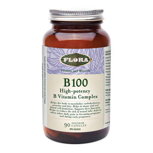 Complexe de vitamines B haute puissance Flora B 100