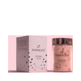 High on Love Bath Salts Body Treatment with product box and jar, featuring elegant packaging for premium body care from eSkinStore.