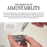 Rockwell 6S Stainless Steel Adjustable DE Safety Razor - Matte Stainless (6 Settings)