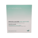Nataderm Biocellulose Eye Patches - Reduce Puffiness | 5 Pairs box packaging for under-eye treatment targeting dark circles and fine lines.