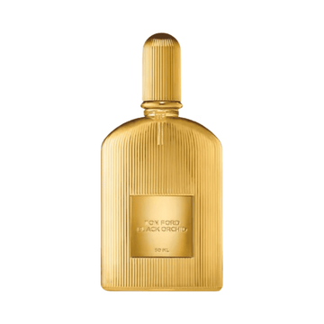 Tom Ford Black Orchid Parfum in a luxurious gold bottle, a classic floral amber scent for men in the Health & Beauty fragrance category.