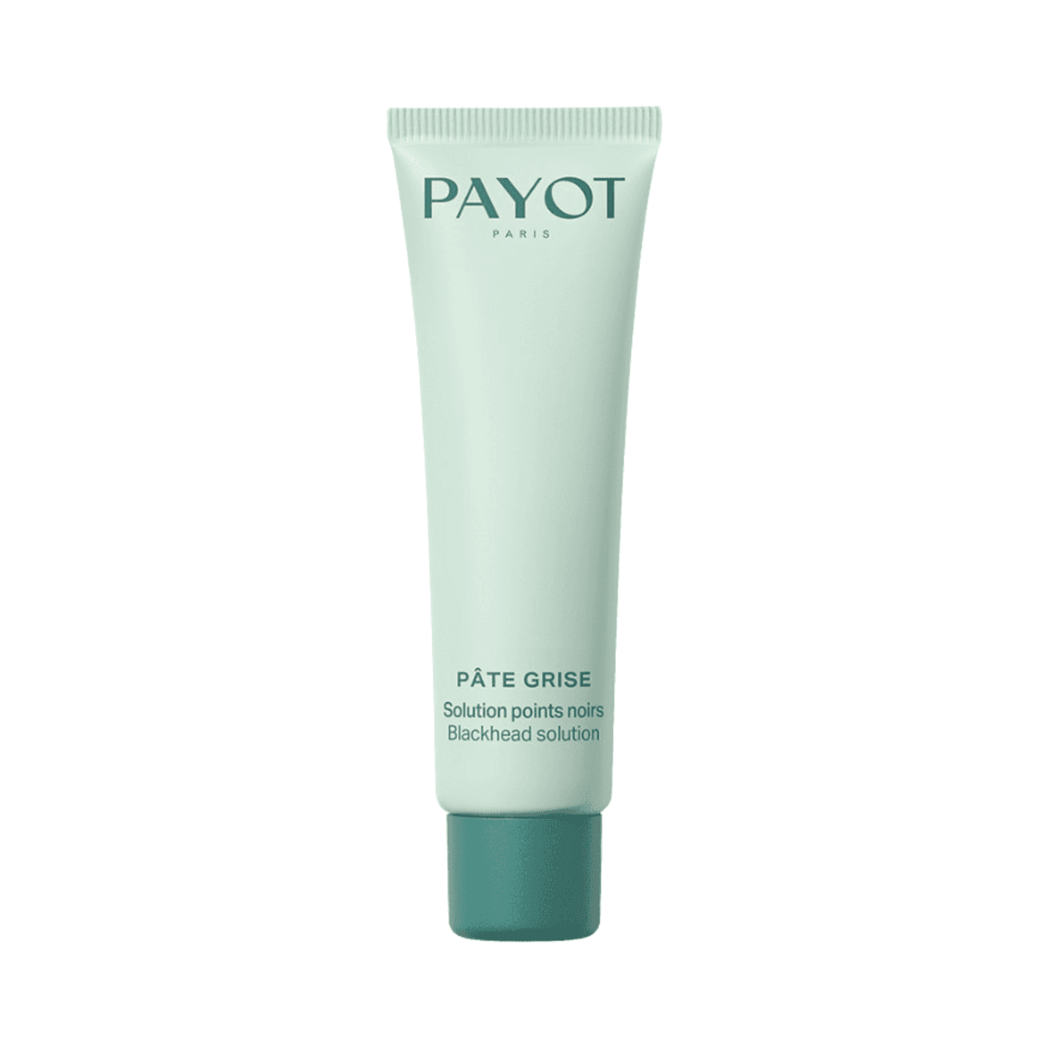 Payot Blackhead Solution Skin Exfoliator in sleek green packaging, ideal for reducing imperfections and balancing facial skin tone.