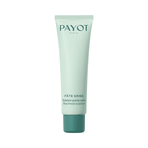Payot Blackhead Solution Skin Exfoliator in sleek green packaging, ideal for reducing imperfections and balancing facial skin tone.