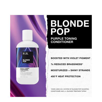 IGK Hair Blonde Pop Purple Toning Conditioner