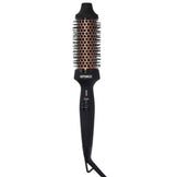 Amika Blowout Babe Thermal Ionic Hairbrush with ceramic barrel and ion generator for salon-style blowouts without a dryer.