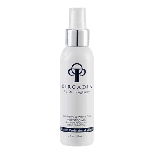 Circadia Blueberry and White Tea Hydrating Mist 4 oz bottle with antioxidant-rich formula for dry skin. Shop Circadia at eSkinStore.