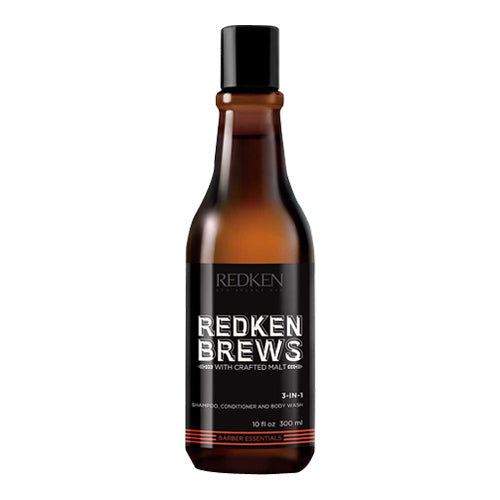 Redken Brews 3 في 1 شامبو وبلسم وغسل الجسم