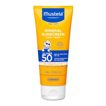 Mustela SPF 50 غسول واقية من الشمس المعدنية