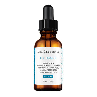 SkinCeuticals C E Ferulic antioksidantserum i dråpeflaske i ravfarget glass