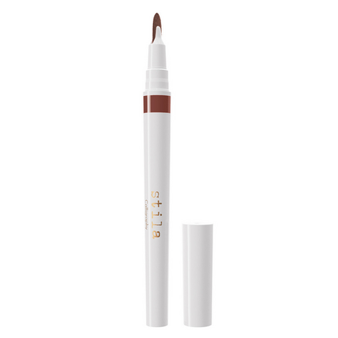 Stila Calligraphy Lip Stain in berry pink with precision tip for flawless lip lining. Dual-function lipstick for vibrant color.