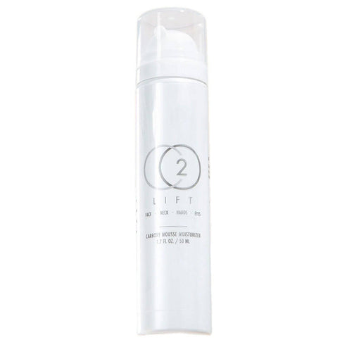CO2Lift Carboxy Mousse Moisturizer - Hydration Solution in a sleek 50ml white pump bottle for face, neck, hands, and eyes. Ideal for dry skin care.