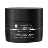 Janssen Caviar Luxury Cream - Anti-Aging Skincare in sleek black jar, ideal for mature skin and fine lines with caviar extract and collagen.