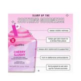 Infographic for Cherry Slushy Kids Face Mask by Avatara showing benefits like reducing redness, antioxidant support, and skin balance for kids.
