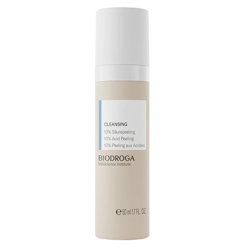 Biodroga Acid Peeling - Radiant Skin Exfoliation in a 50ml beige pump bottle. Ideal for deep cleansing and improving facial skin texture.