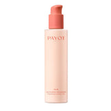 Payot Micellar Milk - Gentle Make-Up Removal in a peach bottle with pump dispenser, ideal for dry skin cleansing and hydration.