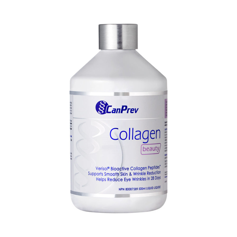 CanPrev Collagen Beauty liquid supplement promotes skin elasticity and reduces fine lines. Ideal for mature skin and anti-aging routines.