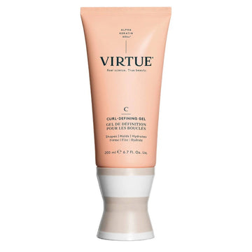 Virtue Curl Defining Gel 200ml tube for shaping, holding, and hydrating curls. Ideal for easy styling and long-lasting curl definition.