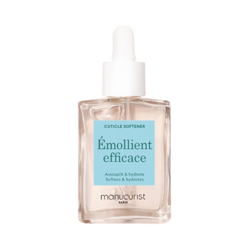Manucurist Cuticle Softener Émollient Efficace with dropper cap, ideal for softening cuticles and prepping nails for polish. Get the stress-free self-care indulgence you deserve with this nail care essential.