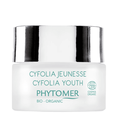 Phytomer Cyfolia Cream - Anti-Aging Face Cream in eco-certified jar, targets fine lines and promotes glowing, youthful skin.
