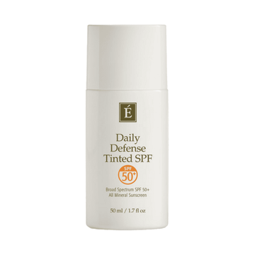 Eminence SPF 50+ Tinted Sunscreen for daily protection in 50ml bottle, broad spectrum mineral formula ideal for face care and UV defense.