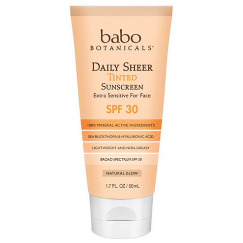 Babo Botanicals Daily Sheer SPF 30 getöntes Sonnencreme - natürlicher Glanz