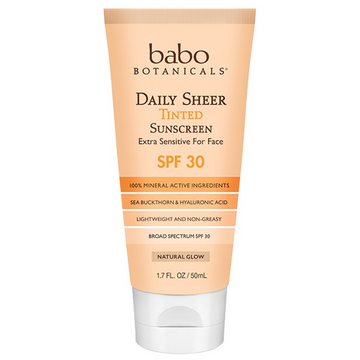 Babo Botanicals Daily Sheer SPF 30 Tinted Sunscreen - Natural Glow