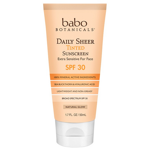 Babo Botanicals Daily Sheer SPF 30 getöntes Sonnencreme - natürlicher Glanz