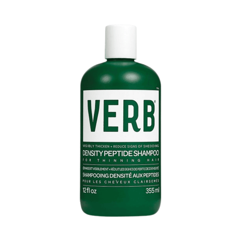 Verb Density Peptide Shampoo in a dark green 355 ml bottle with white cap, for thinning hair care - SKU: RVE-VER-CDPS12