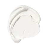 Close-up of Skinbetter Science Detoxifying Scrub Mask texture. Creamy white formula with kaolin and jojoba for gentle exfoliation and skin renewal.