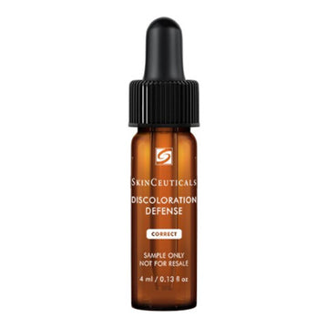 FREE GIFT SkinCeuticals Discoloration Defense face serum sample, 4ml bottle with dropper, targets dark spots and uneven skin tone - eSkinStore