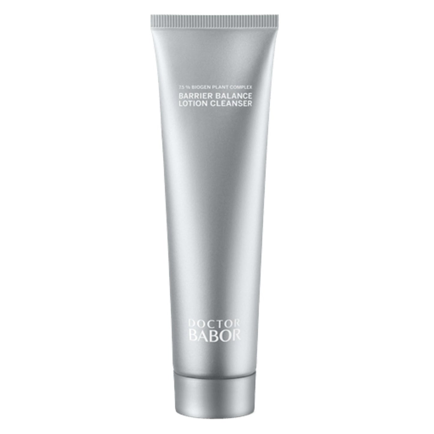 Doctor Babor Barrier Cleanser - Balance Lotion in sleek silver tube packaging, ideal for revitalizing body care and microbiome balance.