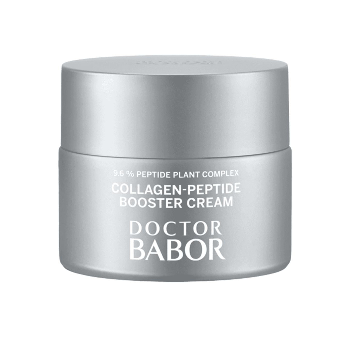 Babor Collagen-Peptide Cream - Firm Skin Boost in a sleek silver jar. Face cream designed to improve skin firmness and elasticity with peptides.