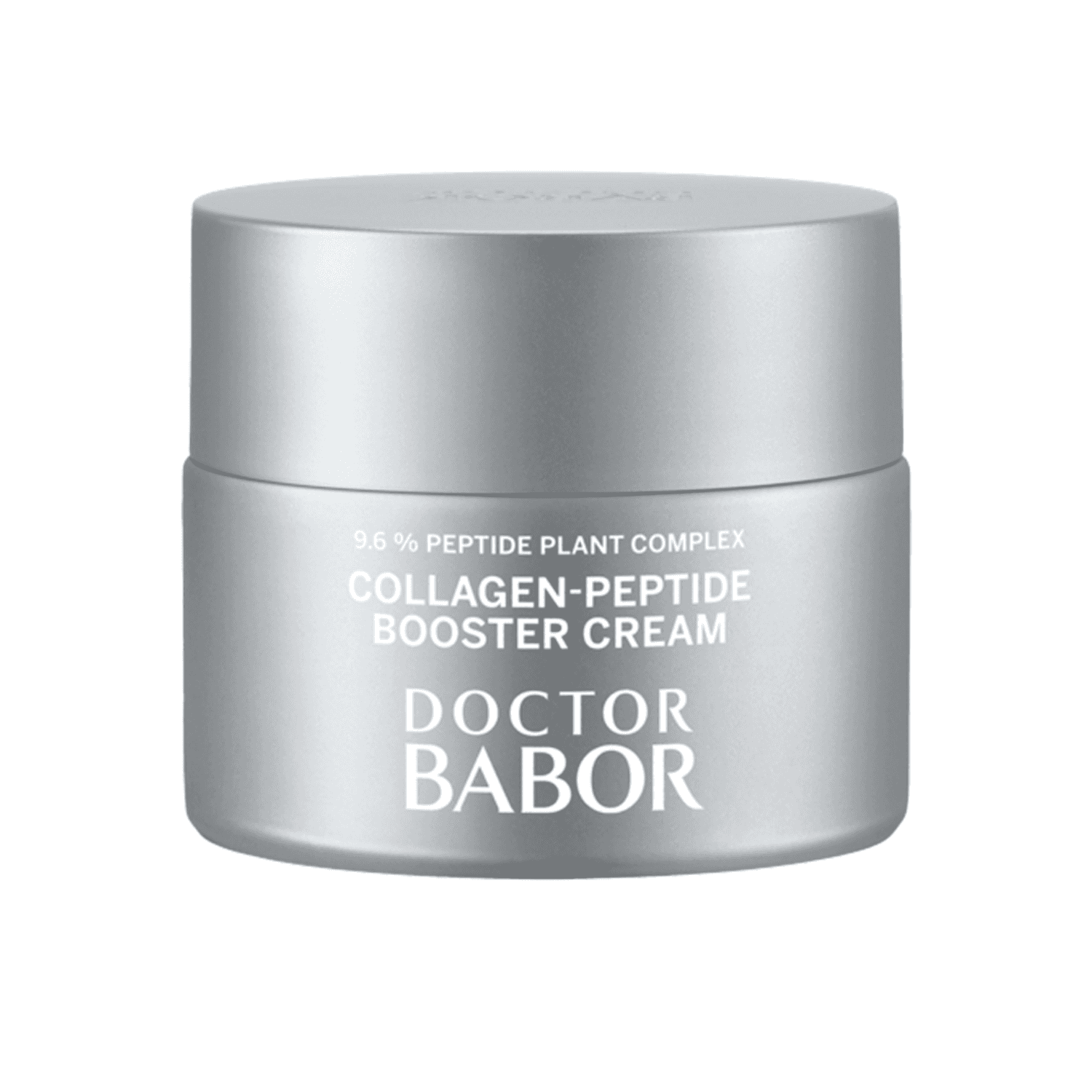 Babor Collagen-Peptide Cream - Firm Skin Boost in a sleek silver jar. Face cream designed to improve skin firmness and elasticity with peptides.
