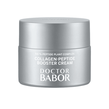Babor Collagen-Peptide Cream - Firm Skin Boost in a sleek silver jar. Face cream designed to improve skin firmness and elasticity with peptides.