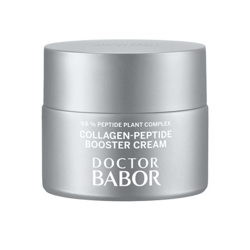 Doctor Babor Collagen-Peptide Booster Cream for face care. Anti-aging moisturizer with collagen and hyaluronic acid for firmer, smoother skin.