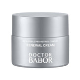 Babor Renewal Cream - Anti-Aging face cream with 4.2% Triple Pro-Retinol Complex in a sleek silver jar for smoother, youthful skin texture.