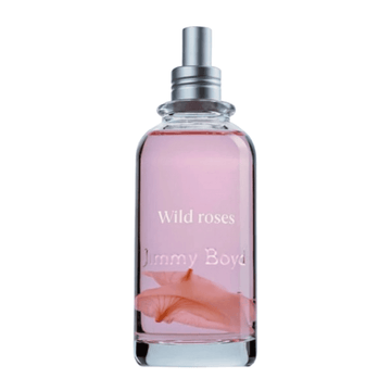 Jimmy Boyd Wild Roses duftflaske til mænd med pink væske og sølv sprayhætte
