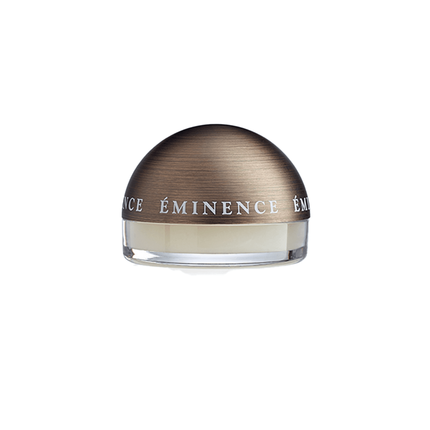 Eminence Citrus Lip Balm in a sleek bronze dome jar, enriched with shea butter and sunflower oil for deep lip hydration and anti-aging care.