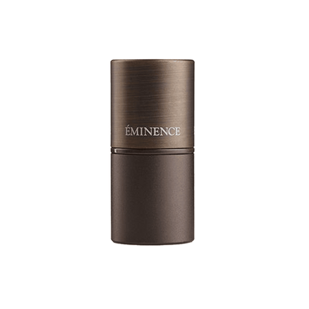 Eminence Organics Lip Balm SPF 15 in sleek bronze tube offers hydrating protection with rosehip and lemongrass for dry lips.