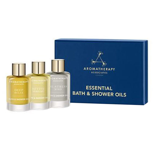 Ensemble d'huiles essentielles pour le bain et la douche d'Aromatherapy Associates (détendez-vous, déstressez, ravivez)