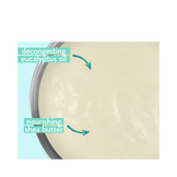 Close-up of Babo Botanicals Chest Rub - Organic Rub | Eucalyptus Remedy highlighting eucalyptus oil and shea butter for soothing relief.