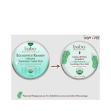 Side-by-side comparison of old and new packaging for Babo Botanicals Chest Rub - Organic Rub | Eucalyptus Remedy, both USDA Organic certified.