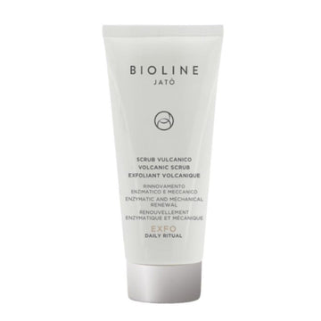Bioline Volcanic Face Scrub Exfoliate & Cleanse tube for enzymatic and mechanical skin renewal. Ideal for facial exfoliation and cleansing.