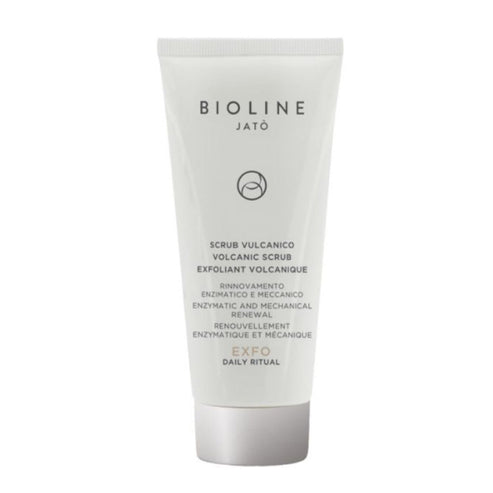 Bioline Volcanic Face Scrub Exfoliate & Cleanse tube for enzymatic and mechanical skin renewal. Ideal for facial exfoliation and cleansing.